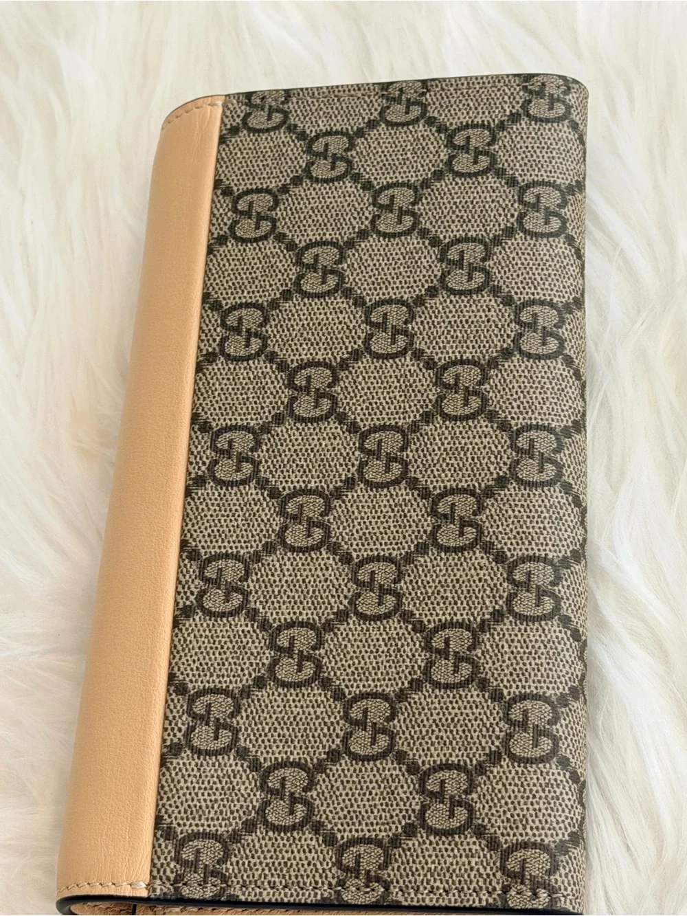 Gucci Beige and Brown GG Canvas Crossbody Bag with Bi-Metal GG Logo